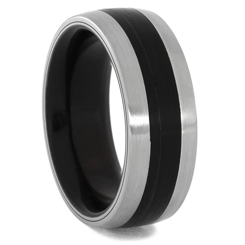 Vinyl LP Record Wedding Ring With Rosewood Inside 4 Vinyl LP Record Wedding Ring With Rosewood Inside - Image 2