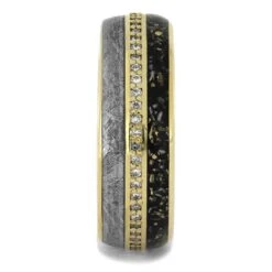 Unique Diamond Eternity Band With Meteorite & Stardust -Johan Jewelry Shop 5018 1E