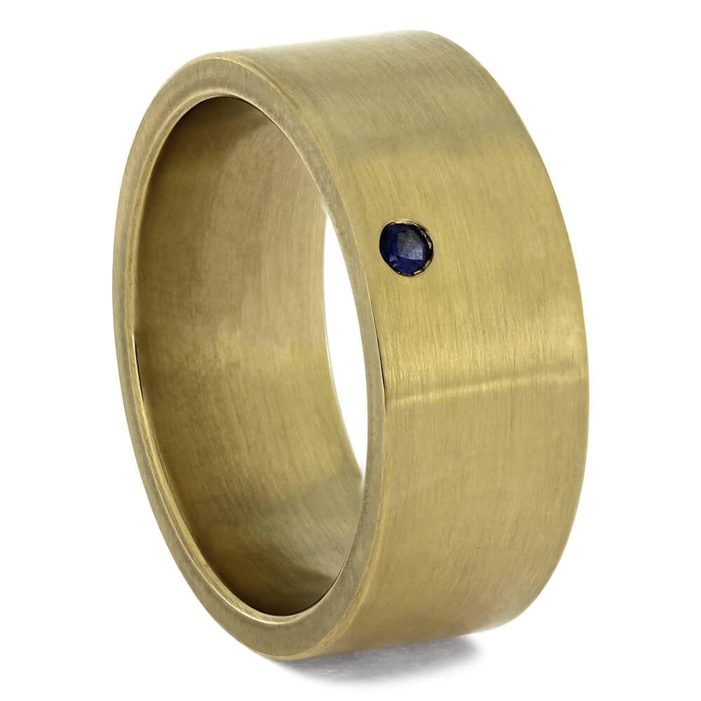 Matte Gold Ring With Birthstone 4 Matte Gold Ring With Birthstone - Image 2