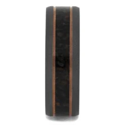 Dinosaur Bone Men's Wedding Band With Copper Pinstripes 7 Dinosaur Bone Men's Wedding Band With Copper Pinstripes -Johan Jewelry Shop 5111 1E