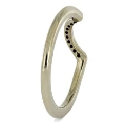 Custom Women's Wedding Band With Alternating Stones -Johan Jewelry Shop 5145 2E