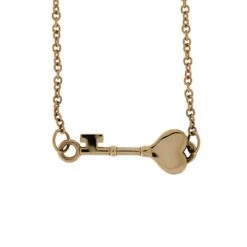 Tiny Key Bracelet With Meteorite Heart Inlay 9 Tiny Key Bracelet With Meteorite Heart Inlay -Johan Jewelry Shop 5153 1E