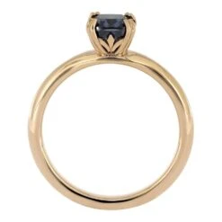 Blue Moissanite Engagement Ring With Fleur De Lis Setting 12 Blue Moissanite Engagement Ring With Fleur De Lis Setting -Johan Jewelry Shop 5206 3E