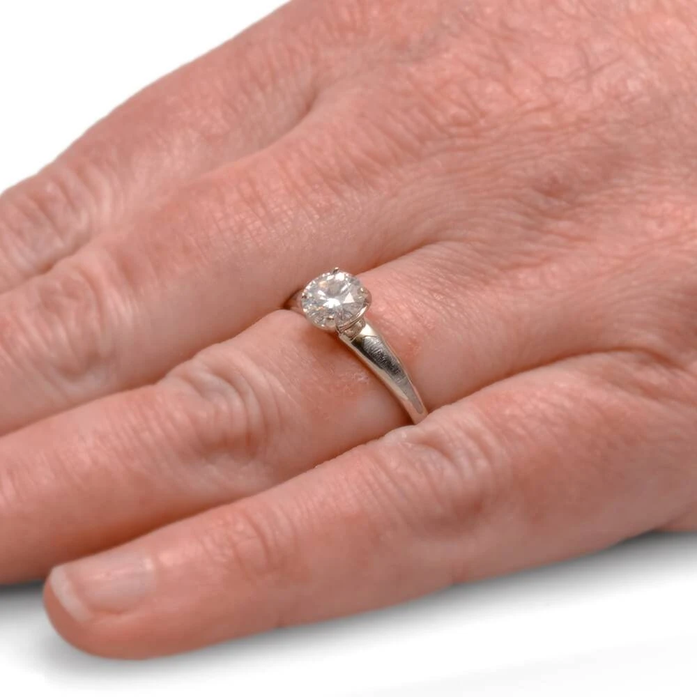 Round Cut Moissanite & Meteorite Engagement Ring 9 Round Cut Moissanite & Meteorite Engagement Ring - Image 7