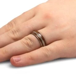 Whiskey Oak Wood And Guitar String Ring For Musicians 9 Whiskey Oak Wood And Guitar String Ring For Musicians -Johan Jewelry Shop 5237Handshot