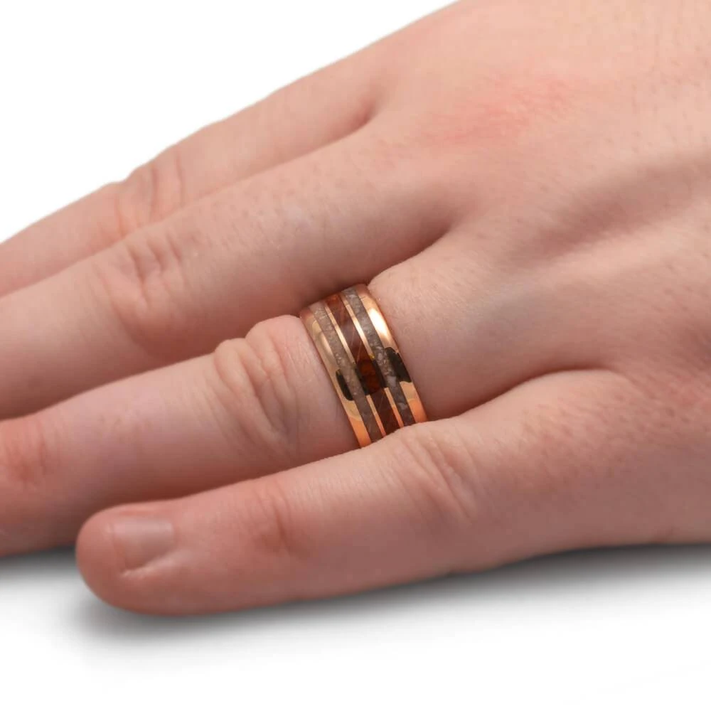 Memorial Ring With Ashes And Whiskey Barrel Oak Wood 8 Memorial Ring With Ashes And Whiskey Barrel Oak Wood - Image 6