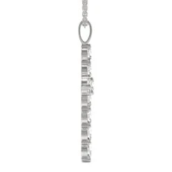 Moissanite Cross Necklace By Charles & Colvard In White Gold -Johan Jewelry Shop 549307 2a 201809260000