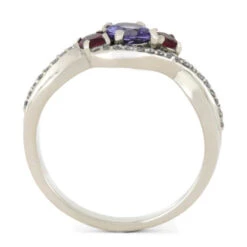 Tanzanite Engagement Ring With Ruby And Diamond Accents -Johan Jewelry Shop 58edd2b211cbb3ad32a83eb7971b0f63