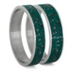 Green Stardust Inlay Components For Modular Rings -Johan Jewelry Shop 5MM Green Stardust Double