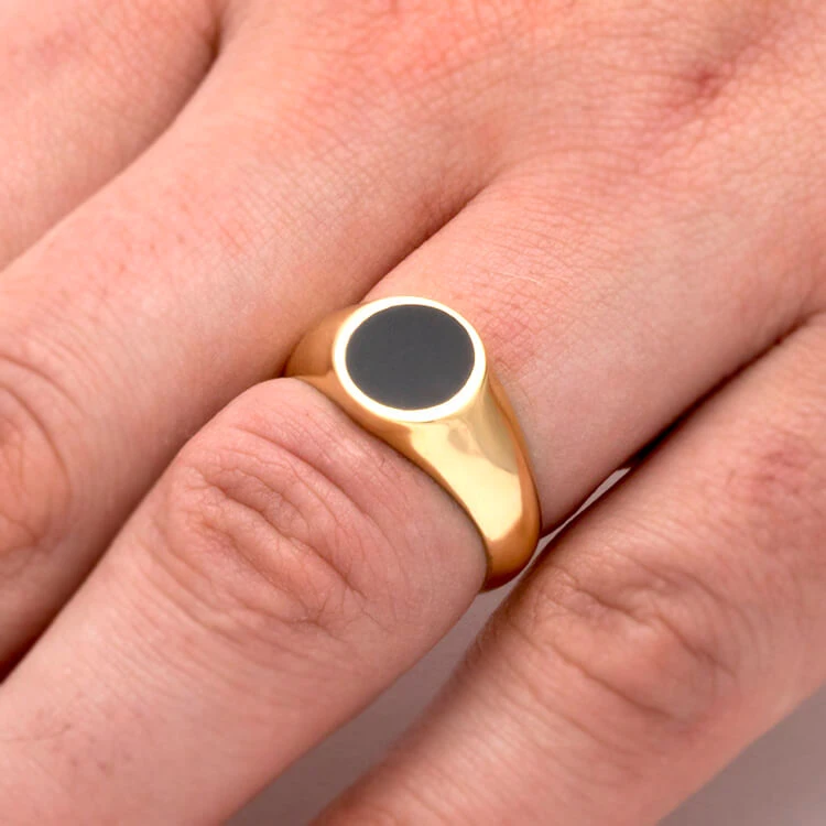 Springbok Horn Signet Ring In Gold, Trophy Jewelry 8 Springbok Horn Signet Ring In Gold, Trophy Jewelry - Image 6