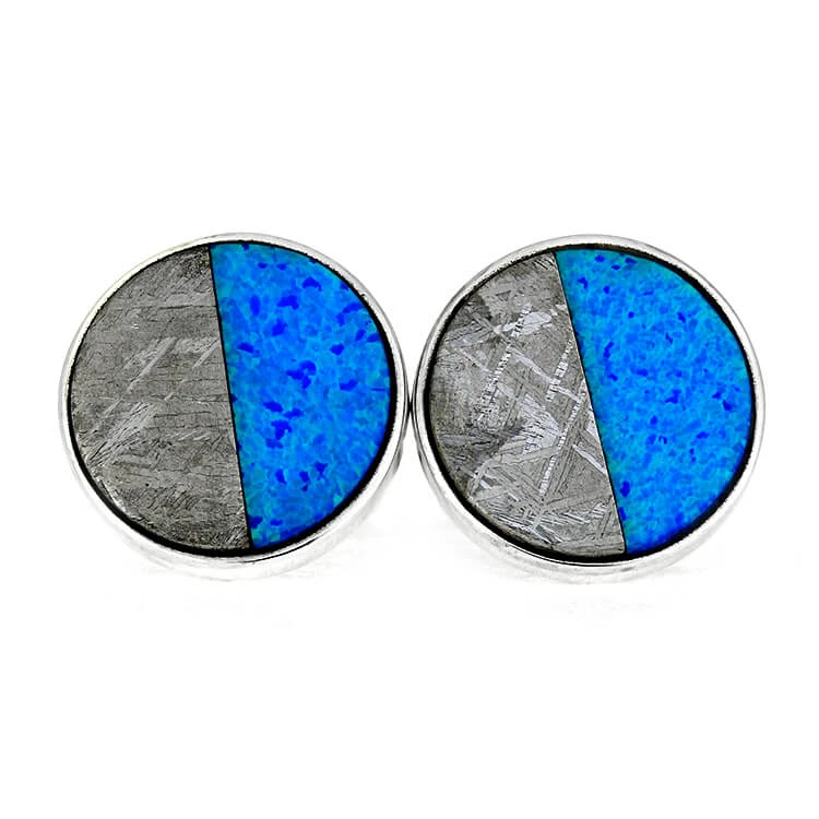 Opal & Meteorite Cufflinks 5 Opal & Meteorite Cufflinks - Image 3