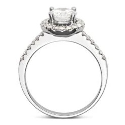 Charles & Colvard Moissanite Halo Engagement Ring 9 Charles & Colvard Moissanite Halo Engagement Ring -Johan Jewelry Shop 612259.A