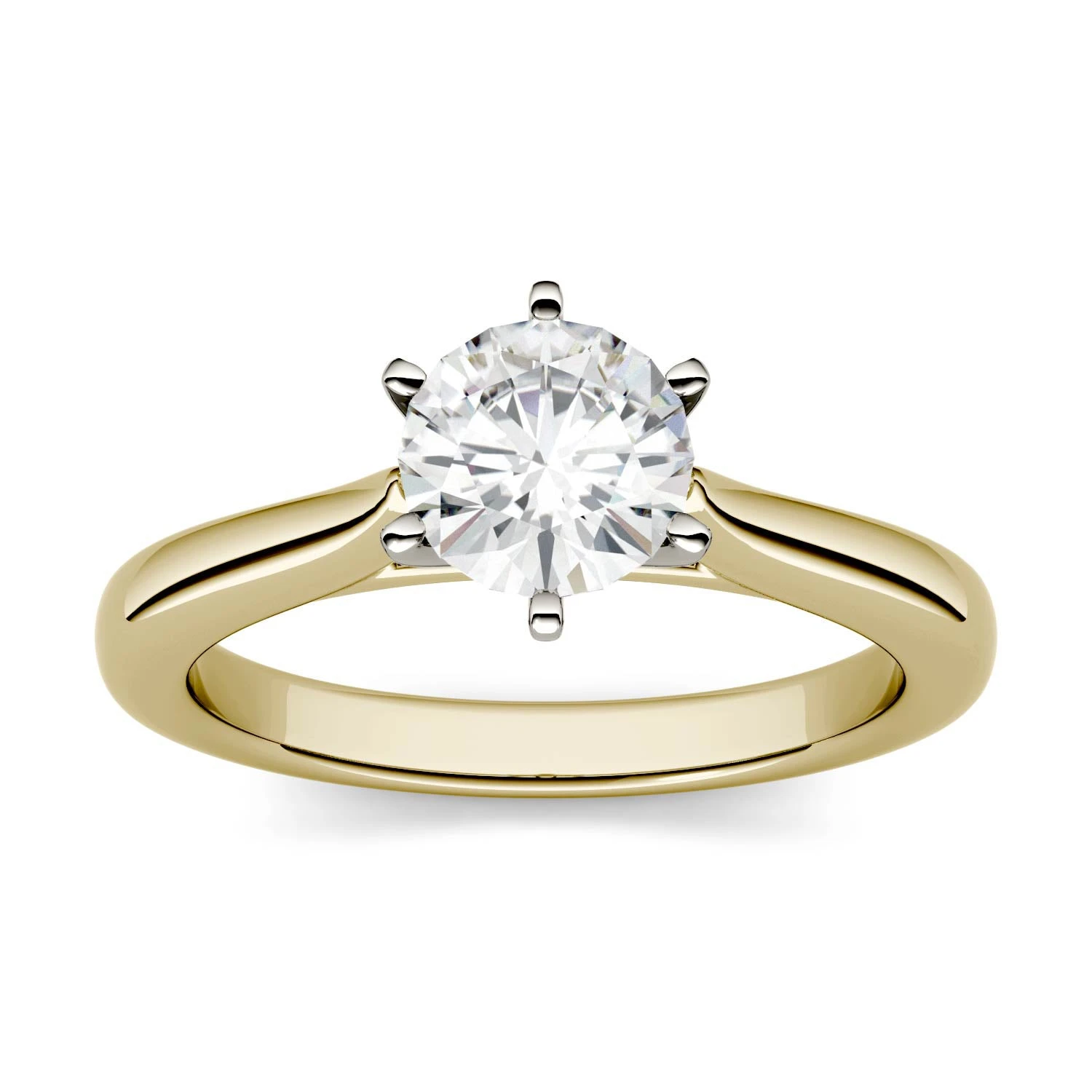 Charles & Colvard 6.5mm Moissanite Solitaire Engagement Ring 4 Charles & Colvard 6.5mm Moissanite Solitaire Engagement Ring - Image 2