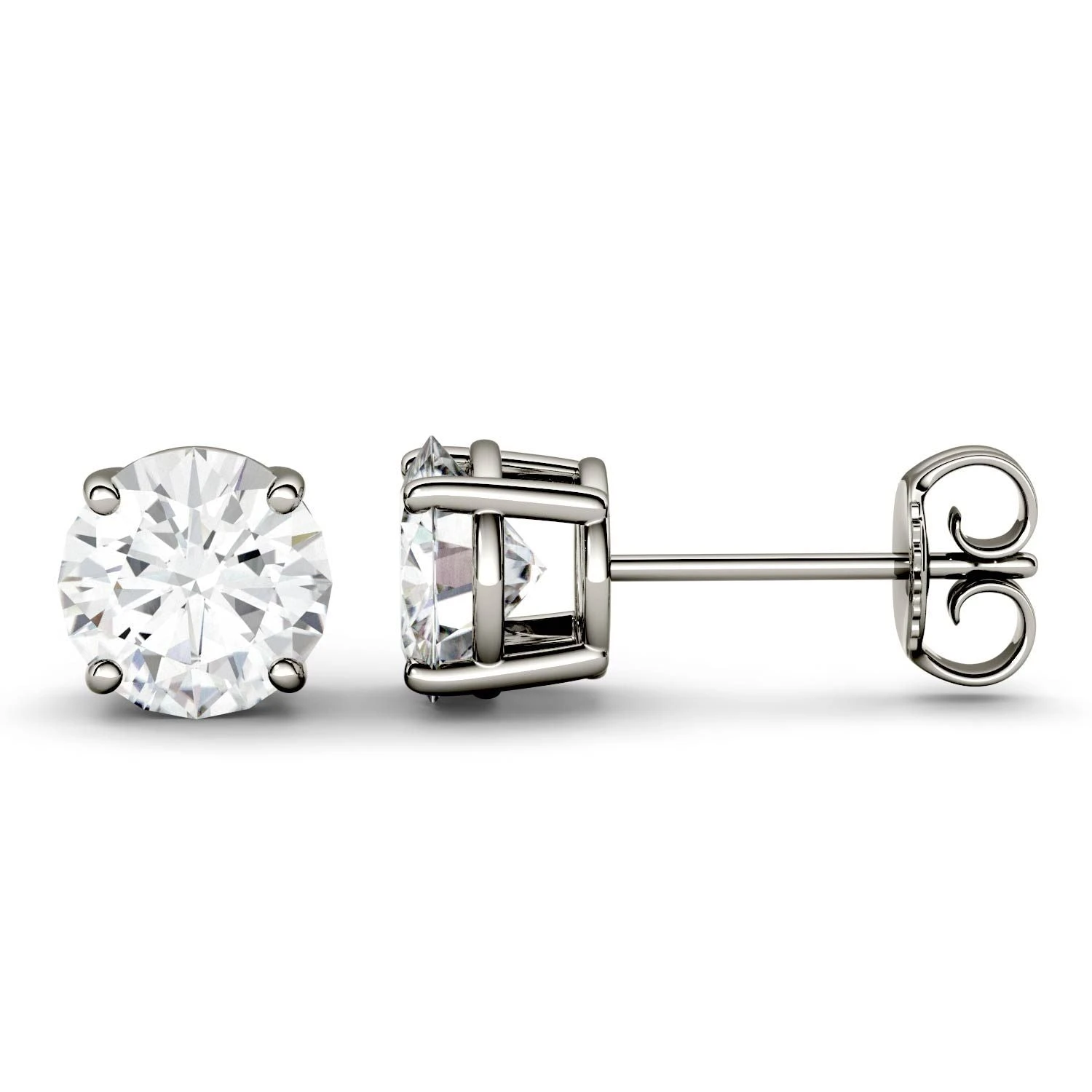 2 Carat TW Charles & Colvard Moissanite Stud Earrings In 14k Gold 3 2 Carat TW Charles & Colvard Moissanite Stud Earrings In 14k Gold