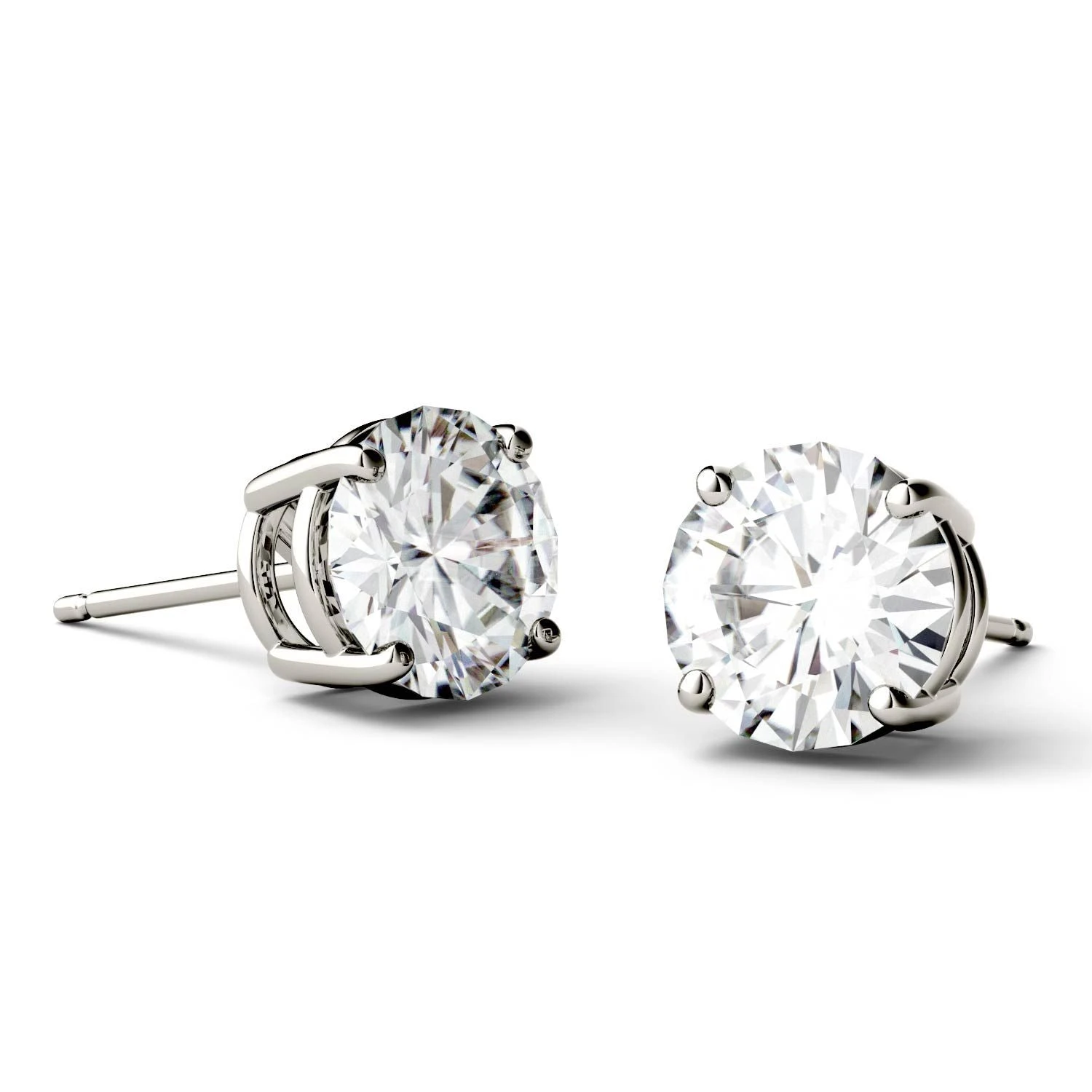 2 Carat TW Charles & Colvard Moissanite Stud Earrings In 14k Gold 6 2 Carat TW Charles & Colvard Moissanite Stud Earrings In 14k Gold - Image 4