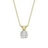 Yellow Gold Solitaire Moissanite Necklace By Charles & Colvard -Johan Jewelry Shop 612726 1a 202111031500