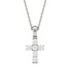 White Gold Charles & Colvard Moissanite Cross Pendant 1 White Gold Charles & Colvard Moissanite Cross Pendant -Johan Jewelry Shop 612729.1