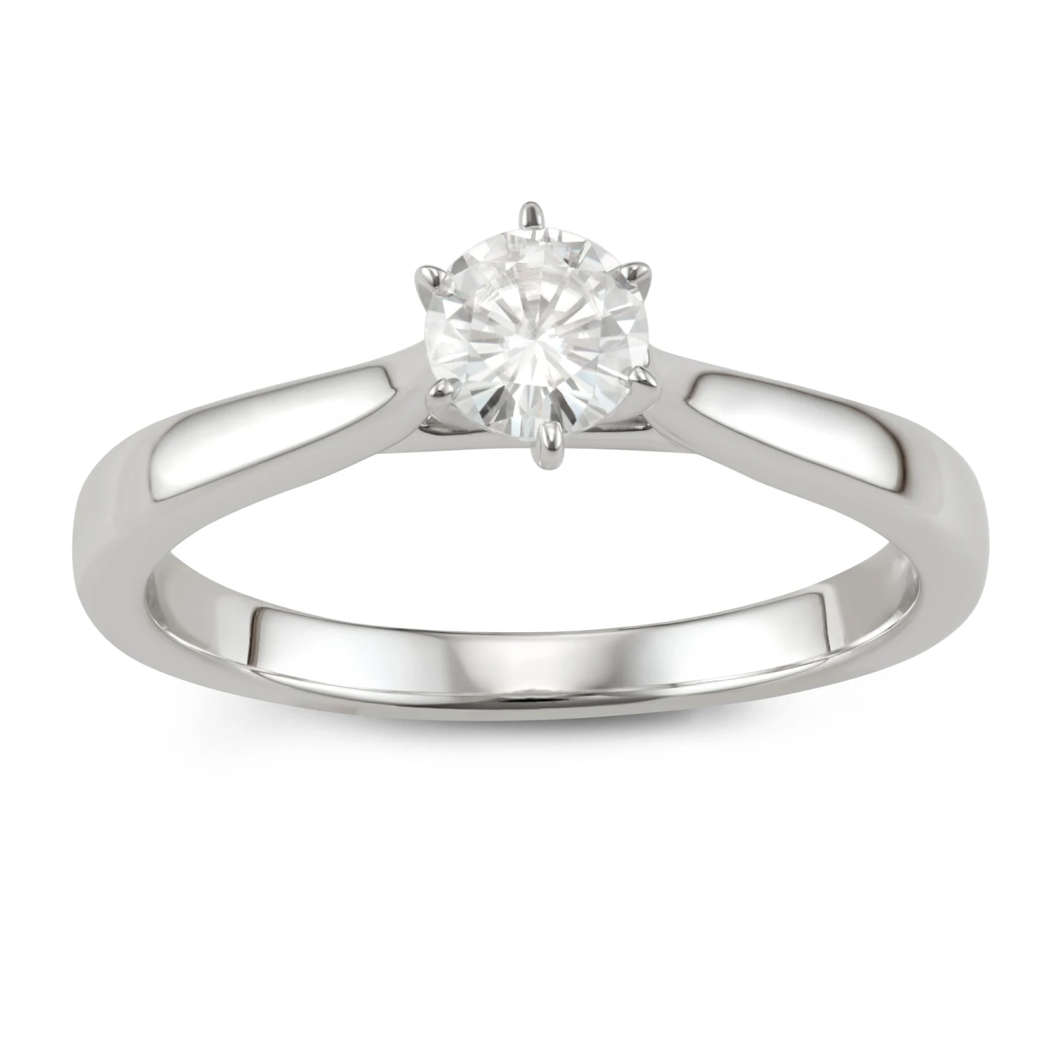 5mm Charles & Colvard Moissanite Solitaire 4 5mm Charles & Colvard Moissanite Solitaire - Image 2