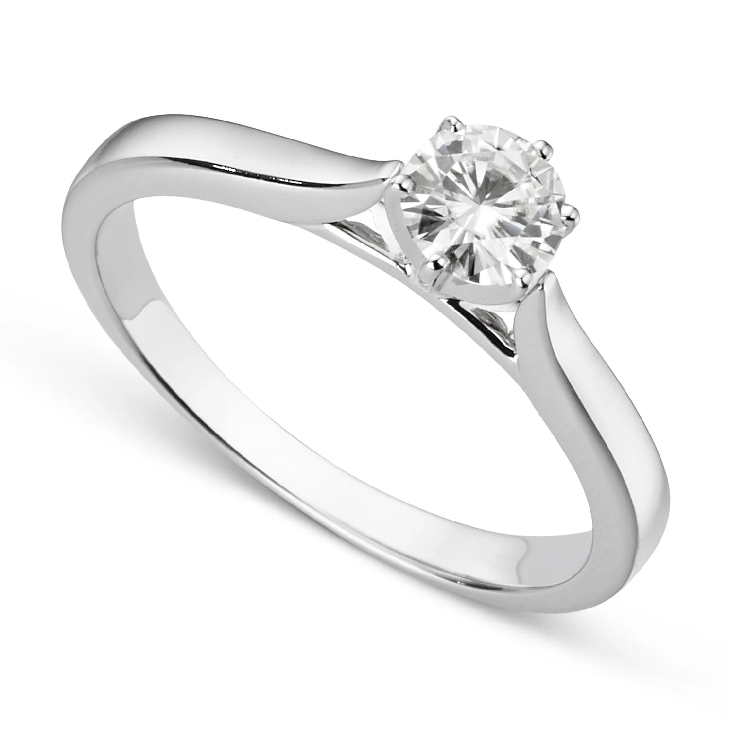 5mm Charles & Colvard Moissanite Solitaire 7 5mm Charles & Colvard Moissanite Solitaire - Image 5