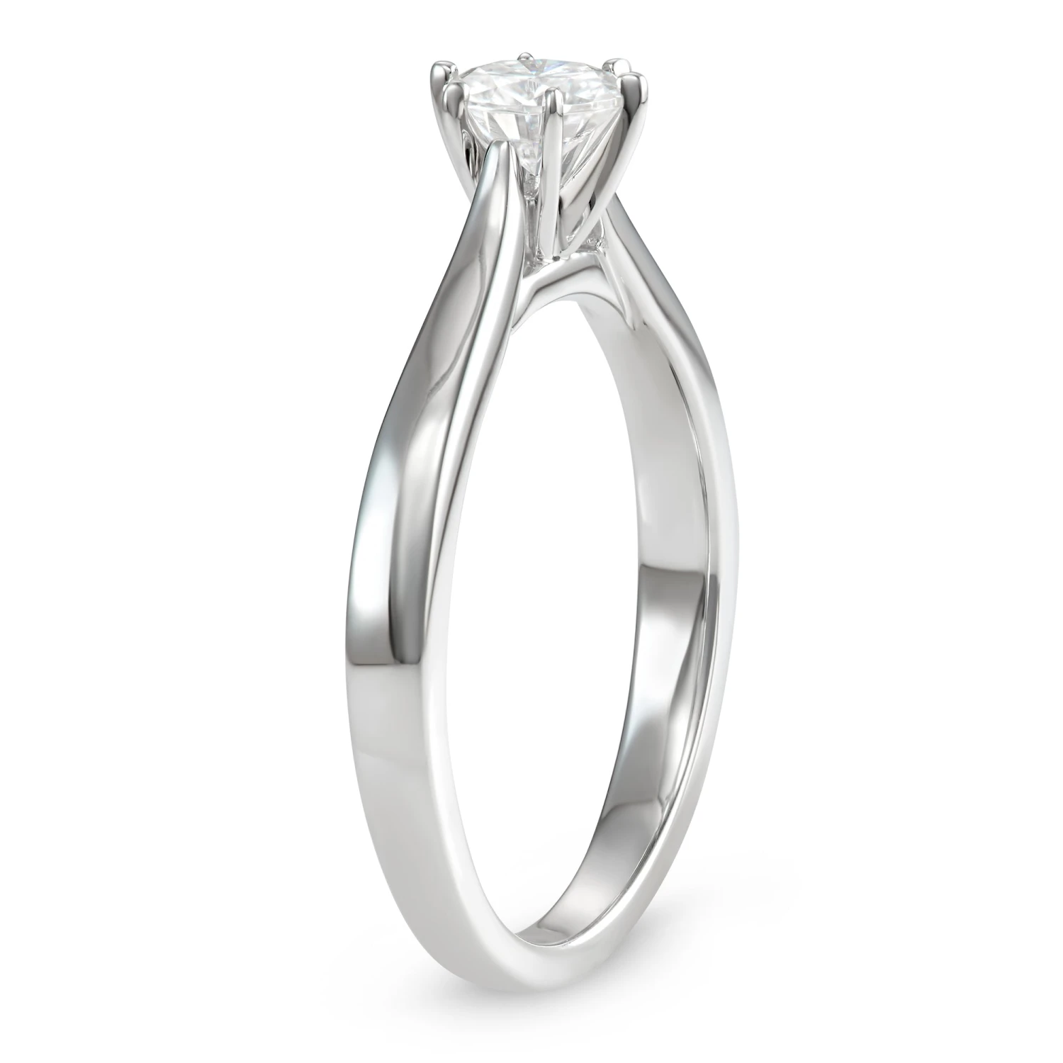 5mm Charles & Colvard Moissanite Solitaire 6 5mm Charles & Colvard Moissanite Solitaire - Image 4