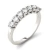 Charles & Colvard Moissanite Seven Stone Band In White Gold -Johan Jewelry Shop 612937.A
