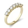 Charles & Colvard Moissanite Seven Stone Gold Ring -Johan Jewelry Shop 612938.A