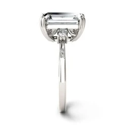 Emerald Cut, 3.55 Ct, Charles & Colvard Moissanite Ring In White Gold -Johan Jewelry Shop 621248 5a 201710020000