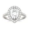 Charles & Colvard 2.1 Ct Pear Moissanite Halo In White Gold Band -Johan Jewelry Shop 621284 1a 201807020000