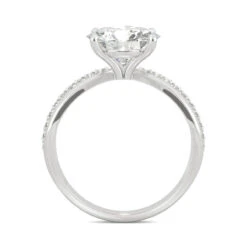2.7 Carat Moissanite Center Stone In White Gold By Charles & Colvard 10 2.7 Carat Moissanite Center Stone In White Gold By Charles & Colvard -Johan Jewelry Shop 627307 3