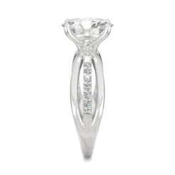 2.7 Carat Moissanite Center Stone In White Gold By Charles & Colvard 12 2.7 Carat Moissanite Center Stone In White Gold By Charles & Colvard -Johan Jewelry Shop 627307 5