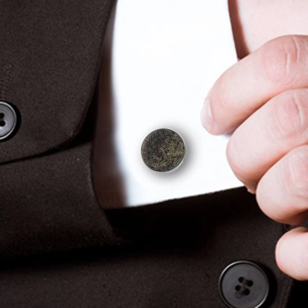 Round Cuff Links With Deer Antler 8 Round Cuff Links With Deer Antler - Image 6