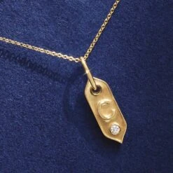 Initial Necklace With Natural Diamond