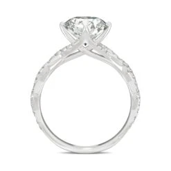 Pave Charles & Colvard Moissanite Statement Ring In White Gold -Johan Jewelry Shop 663635 3a 201908140000