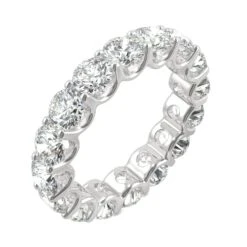 Charles & Colvard Moissanite Eternity Ring In White Gold