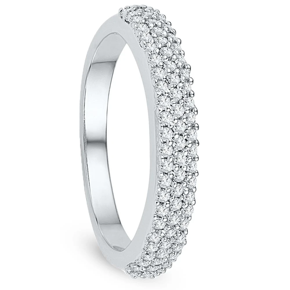 Pave' Set Diamond Women's Wedding Band 4 Pave' Set Diamond Women's Wedding Band - Image 2