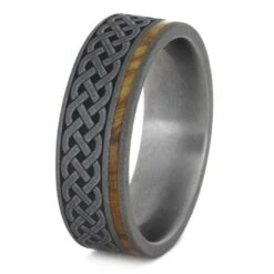 Men's Wood Wedding Band With Celtic Engraving 12 Men's Wood Wedding Band With Celtic Engraving -Johan Jewelry Shop 6ed57c381e4ef5f1bd263a365ff40495