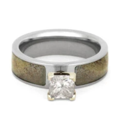 Moissanite Engagement Ring With Naturally Shed Antler -Johan Jewelry Shop 6f8b88d5d201e6ac7aa05b48f9ba5b6d
