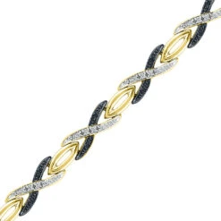 XOXO White & Black Diamond Bracelet -Johan Jewelry Shop 70592 Y