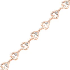 Tiny Heart Diamond Bracelet 7 Tiny Heart Diamond Bracelet -Johan Jewelry Shop 70727 P