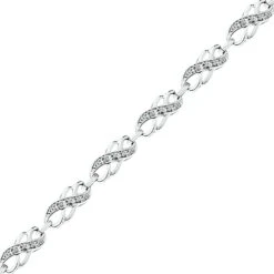 Diamond Double Infinity Symbol Bracelet -Johan Jewelry Shop 70769