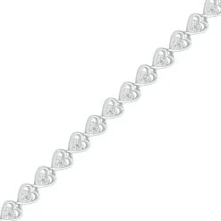 Interlocking Diamond Heart Bracelet
