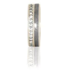 Authentic Meteorite & Diamond Eternity Ring In Solid Gold -Johan Jewelry Shop 7141f043c12c8aeea98457fe012b88f4