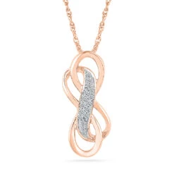 Double Infinity Diamond Necklace 9 Double Infinity Diamond Necklace -Johan Jewelry Shop 73341 P