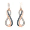 Black & White Diamond Infinity Dangle Earrings 2 Black & White Diamond Infinity Dangle Earrings -Johan Jewelry Shop 73379 P
