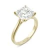 Yellow Gold Solitaire Ring With A Cushion Cut Charles & Colvard Moissanite -Johan Jewelry Shop 742983 2a 202007161250