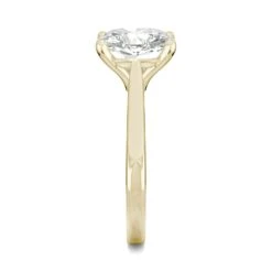 Yellow Gold Solitaire Ring With A Cushion Cut Charles & Colvard Moissanite -Johan Jewelry Shop 742983 5a 202007161250
