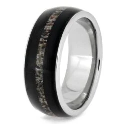 Masculine African Blackwood Ring With Antler Center Inlay 10 Masculine African Blackwood Ring With Antler Center Inlay -Johan Jewelry Shop 75afe1c85fb58e826c875e0a0a2c35a0