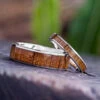 Matching White Gold & Koa Wood Ring Set 2 Matching White Gold & Koa Wood Ring Set -Johan Jewelry Shop 77db57d94ad7fc6c1df342aecf3f0b1d