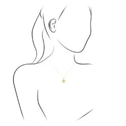 Circle Necklace With Diamond Starburst -Johan Jewelry Shop 86425 1