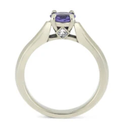 Solitaire Tanzanite Engagement Ring With Diamond Accents -Johan Jewelry Shop 86a71bc09a198bb27fd6f8467c4f62f1